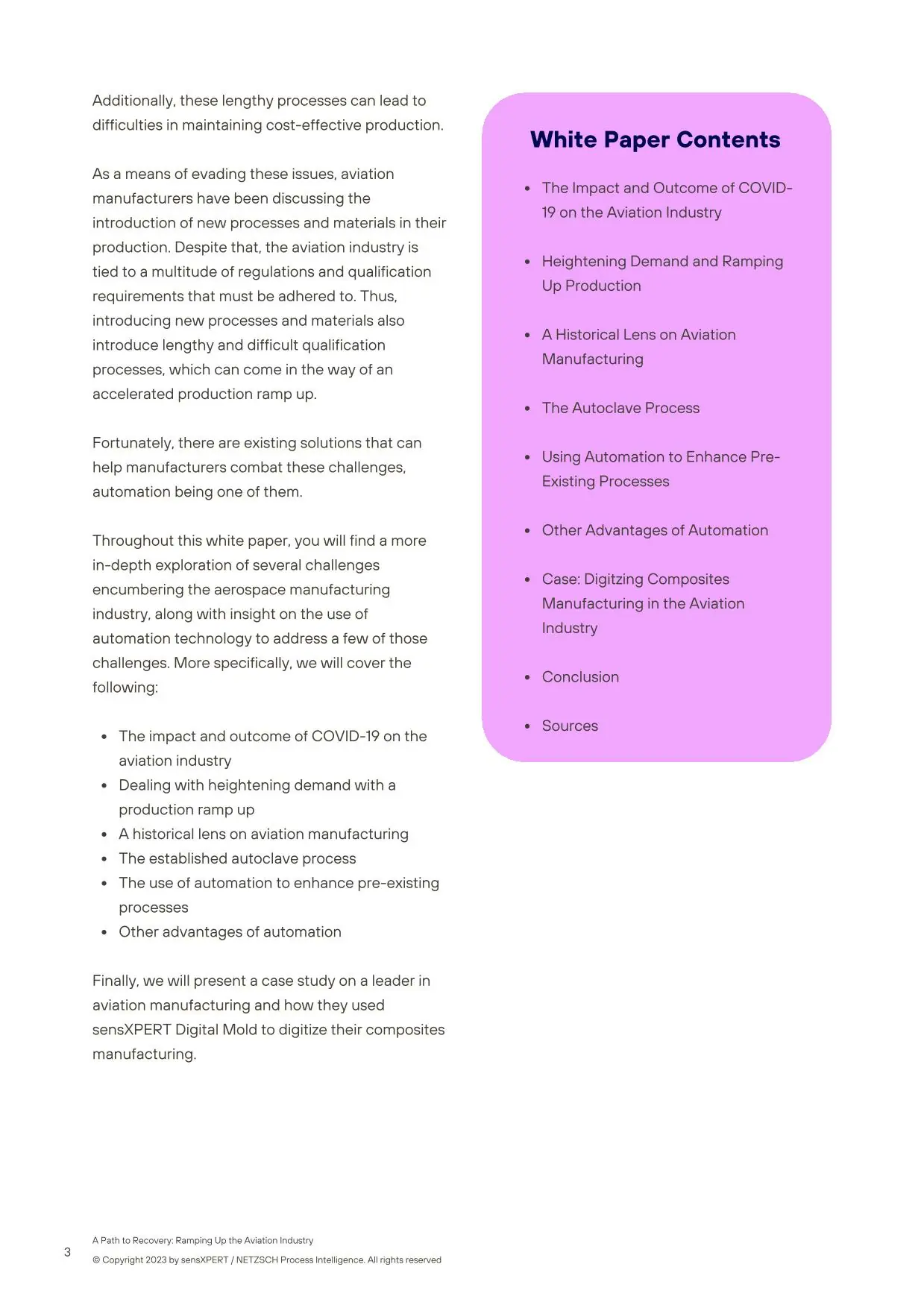 Aviation White Paper Third Page
